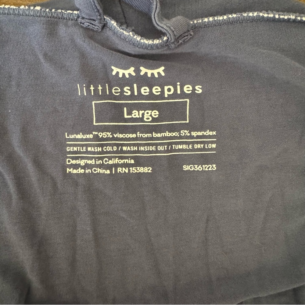 Little Sleepies Adult Robe - Blue Lunaluxe™ Bamboo - Size Large